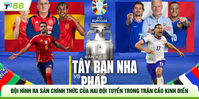 Đội hình ra sân chính thức của hai đội tuyển trong trận cầu kinh điển